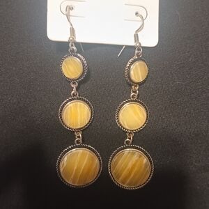 Yellow Tiered Dangle Earrings - Women's Jewelry